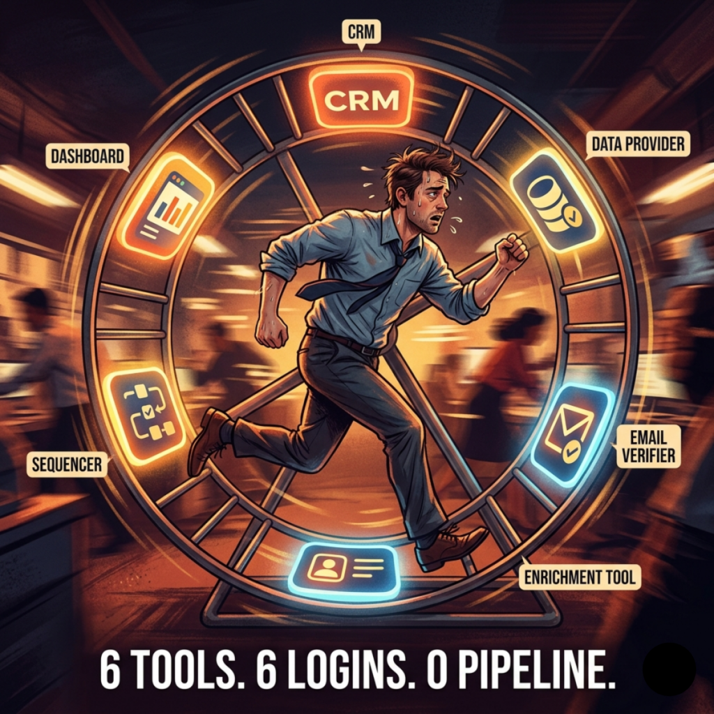 The Six-Tool Treadmill: How a Fragmented Sales Stack Stalls Outbound